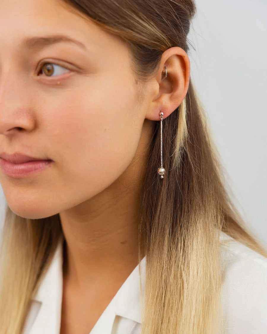 Hollow Nugget Drop Earrings Earrings Pruden and Smith