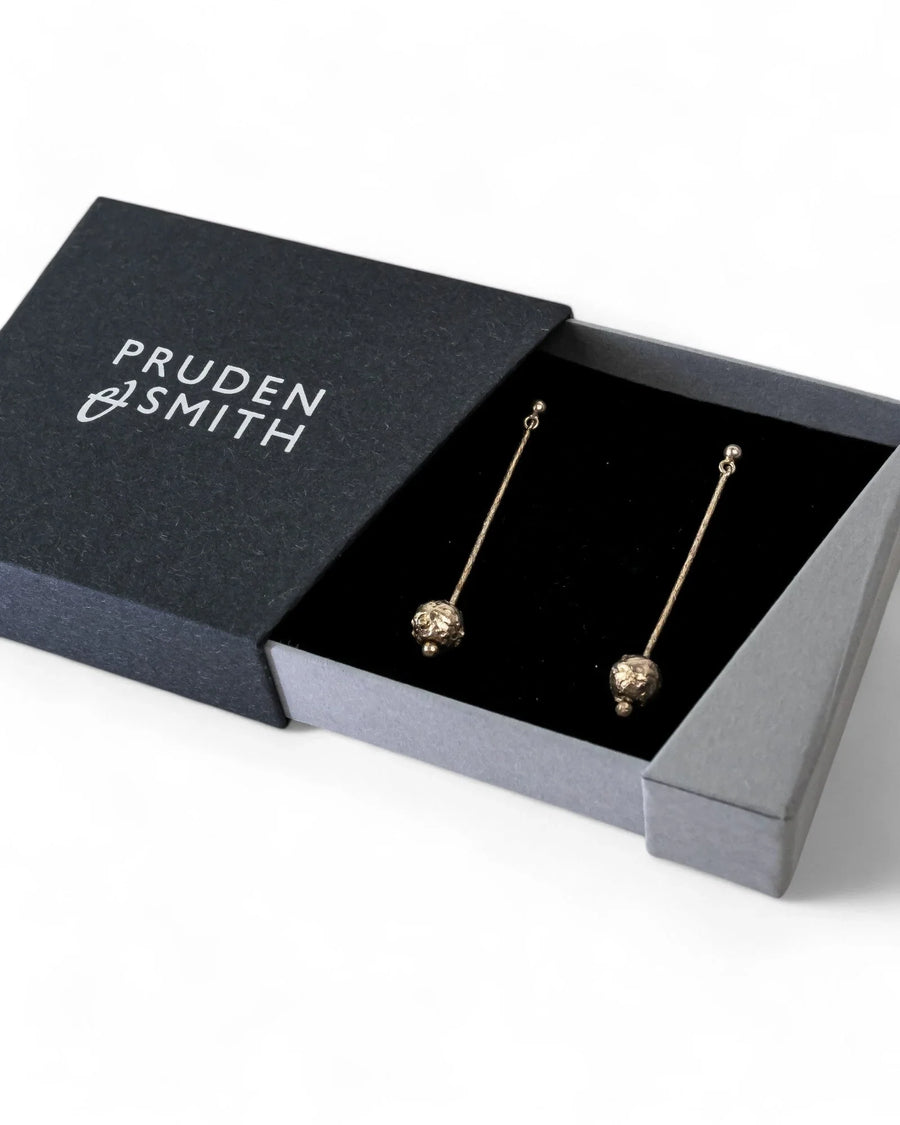 Hollow Nugget Drop Earrings Earrings Pruden and Smith