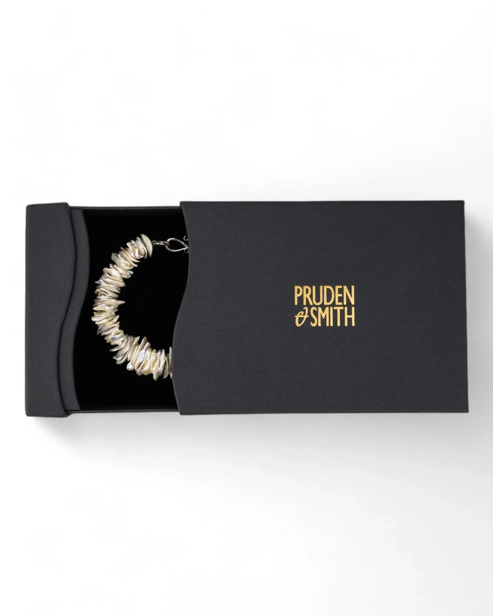 Keshi Pearl Silver Disc Bracelet Bracelet Pruden and Smith