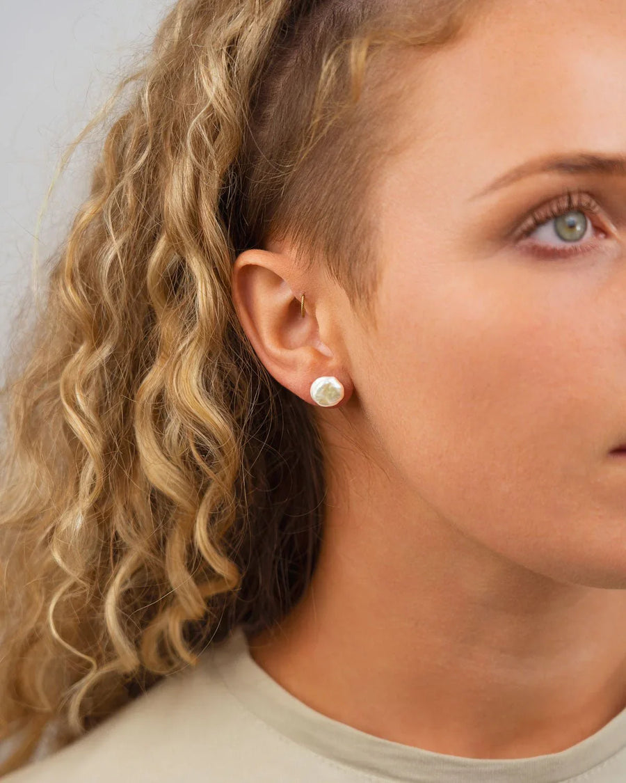 Keshi Pearl Stud Earrings Earrings Pruden and Smith