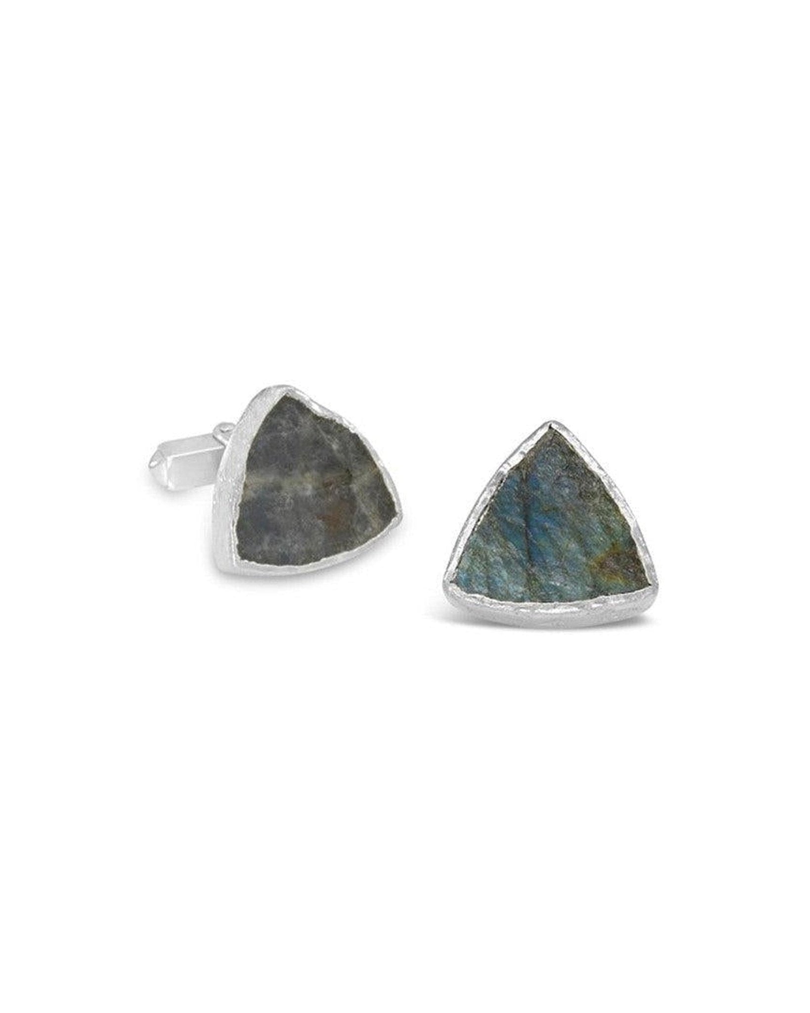 Labradorite Cufflinks (Trillion) Cufflink Pruden and Smith