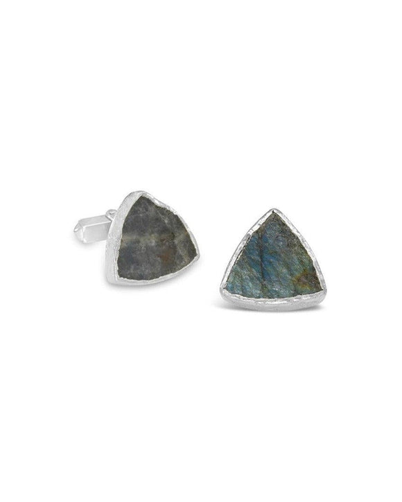 Labradorite Cufflinks (Trillion) Cufflink Pruden and Smith