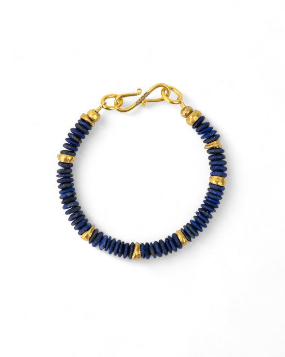 Lapis Lazuli Disc Bracelet Bracelet Pruden and Smith
