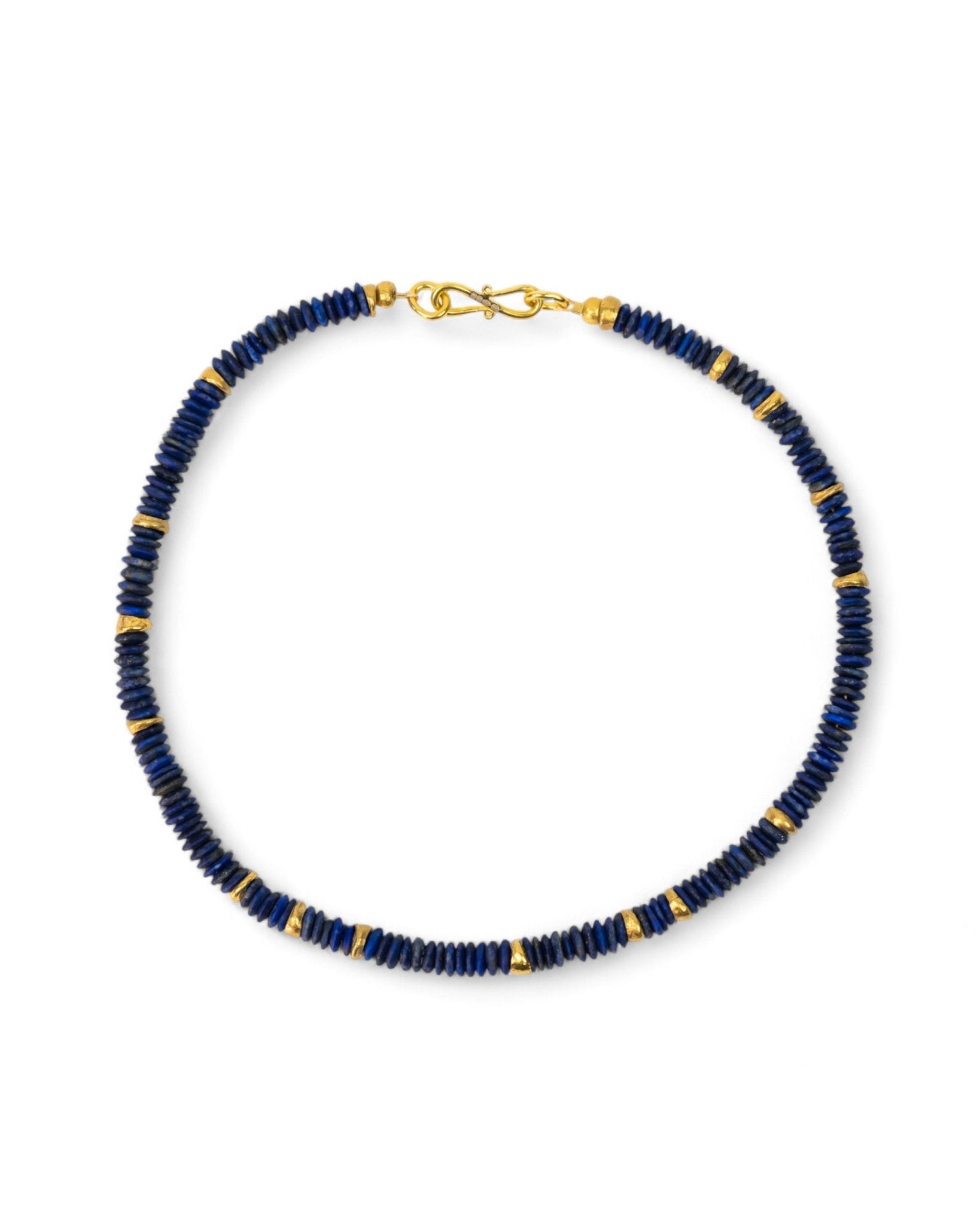 Lapis Lazuli Disc Necklace Necklace Pruden and Smith