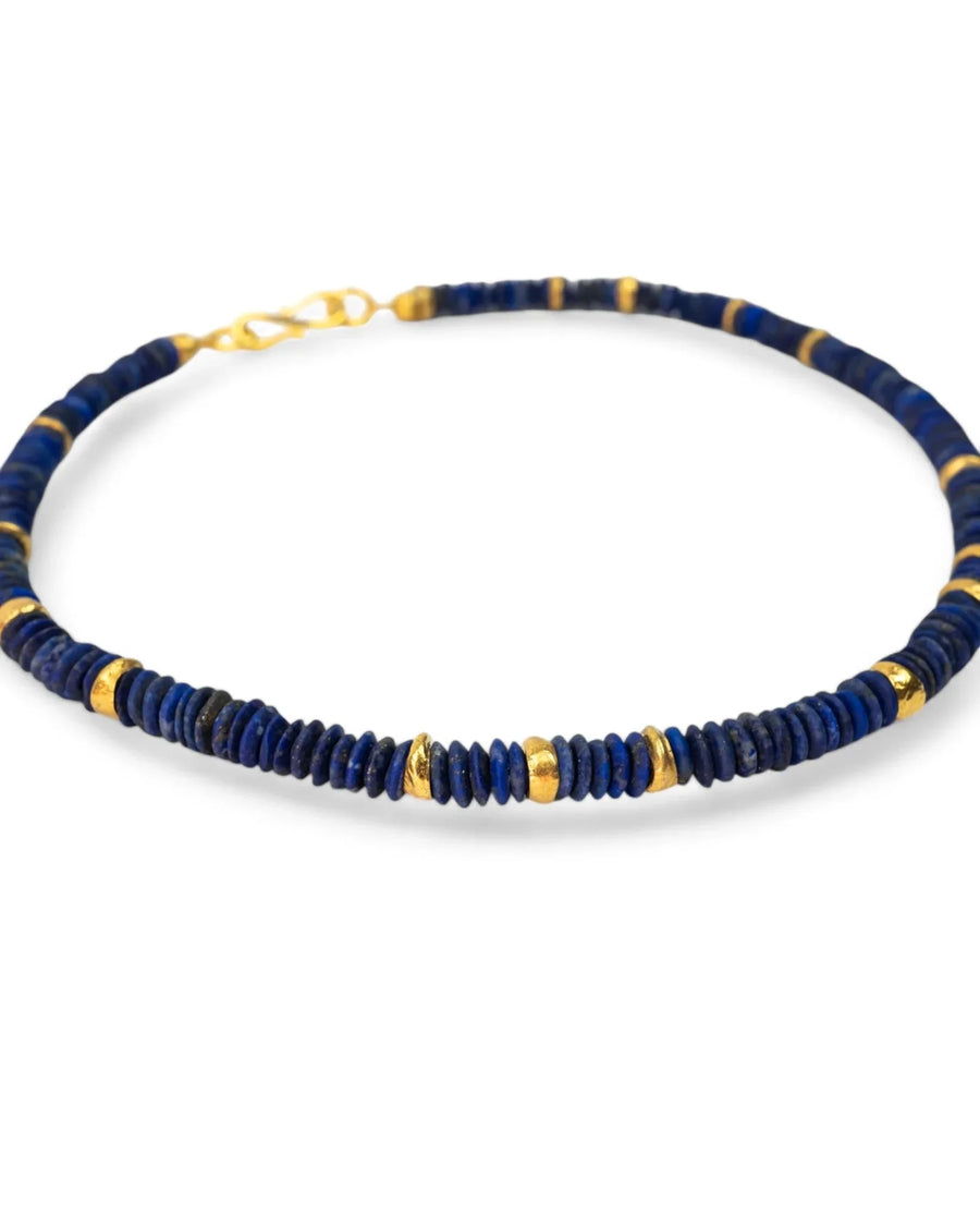 Lapis Lazuli Disc Necklace Necklace Pruden and Smith