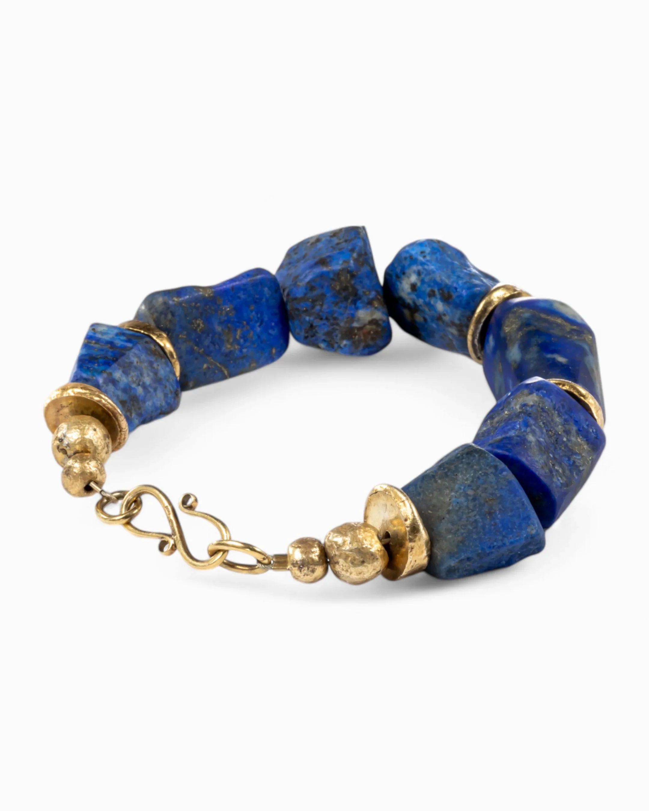 Lapis Lazuli Gold Nugget Bracelet Bracelet Pruden and Smith