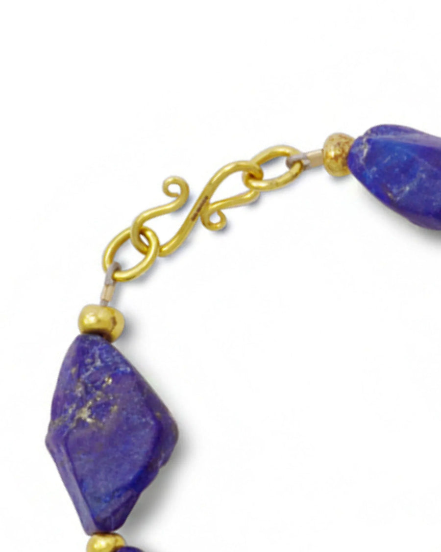 Lapis Lazuli Gold Nugget Bracelet Bracelet Pruden and Smith