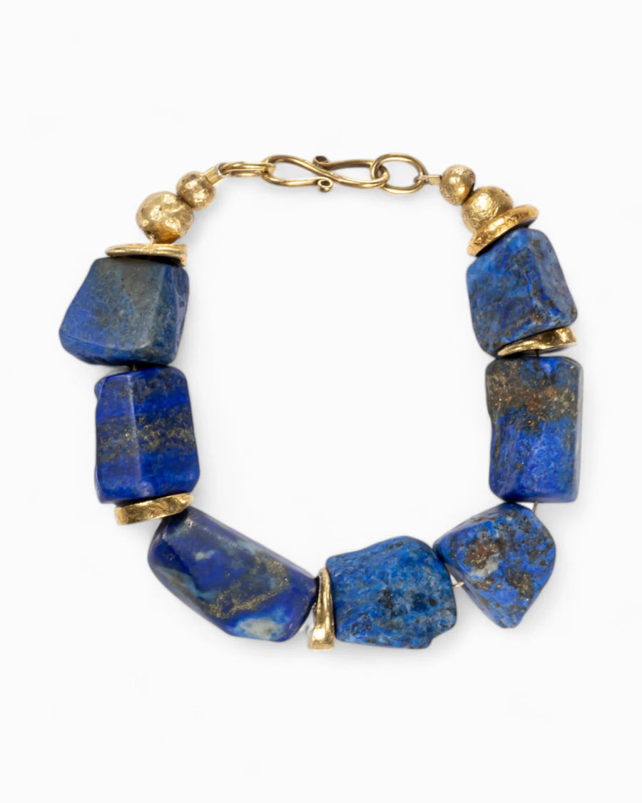 Lapis Lazuli Gold Nugget Bracelet Bracelet Pruden and Smith