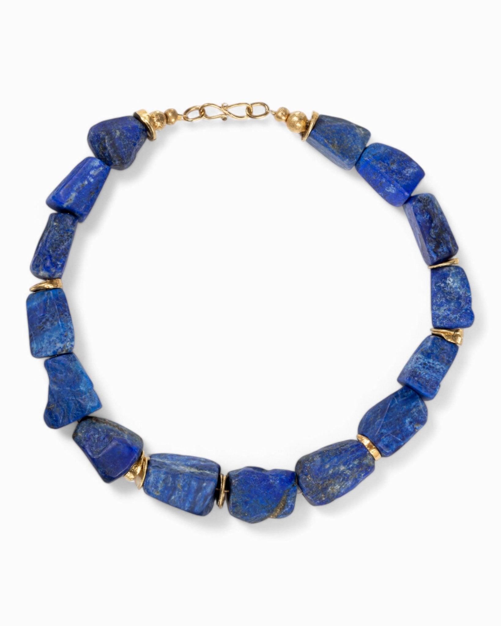 Lapis Lazuli Gold Nugget Necklace Necklace Pruden and Smith