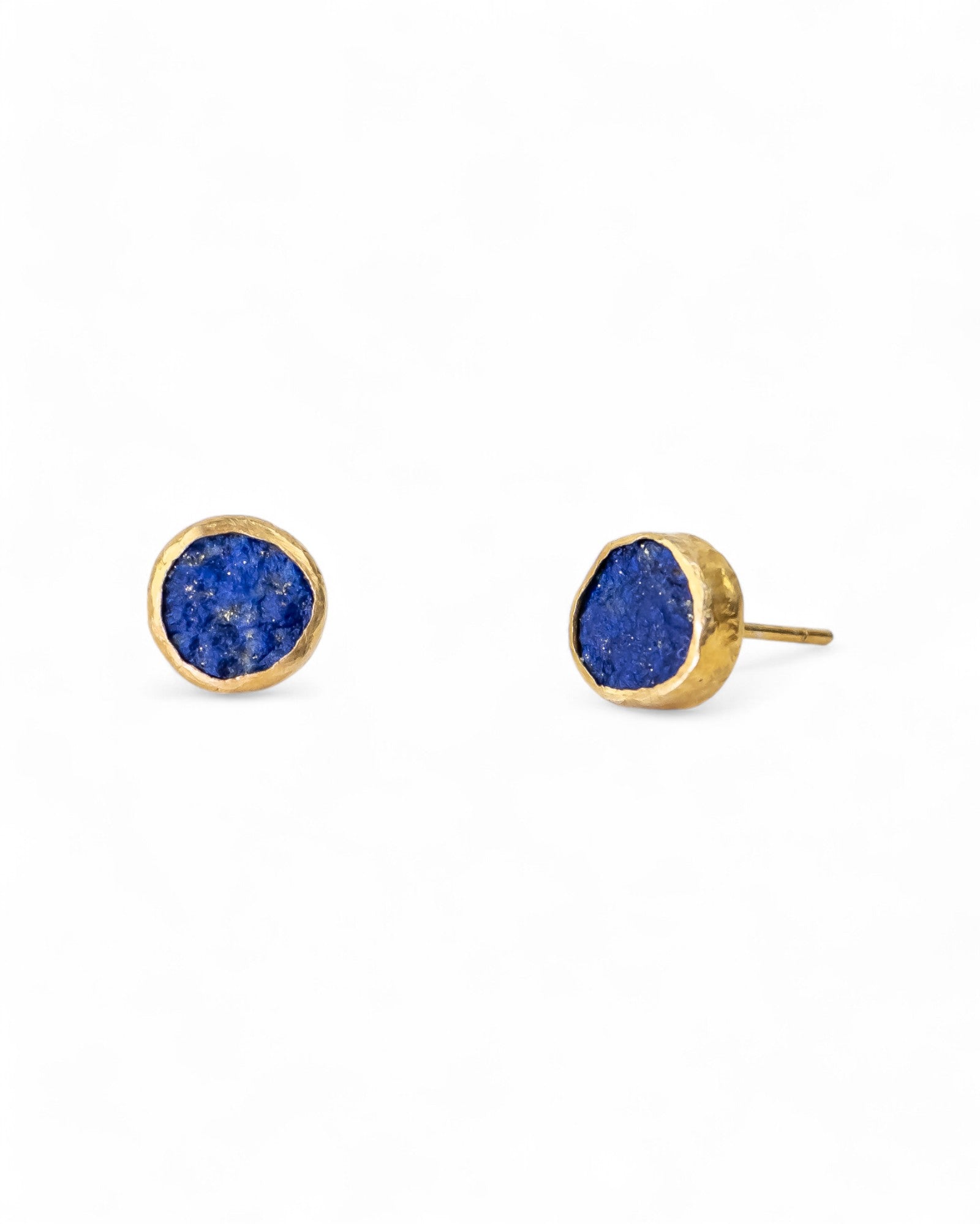 Lapis Lazuli Round Stud Earrings (8mm) Earrings Pruden and Smith