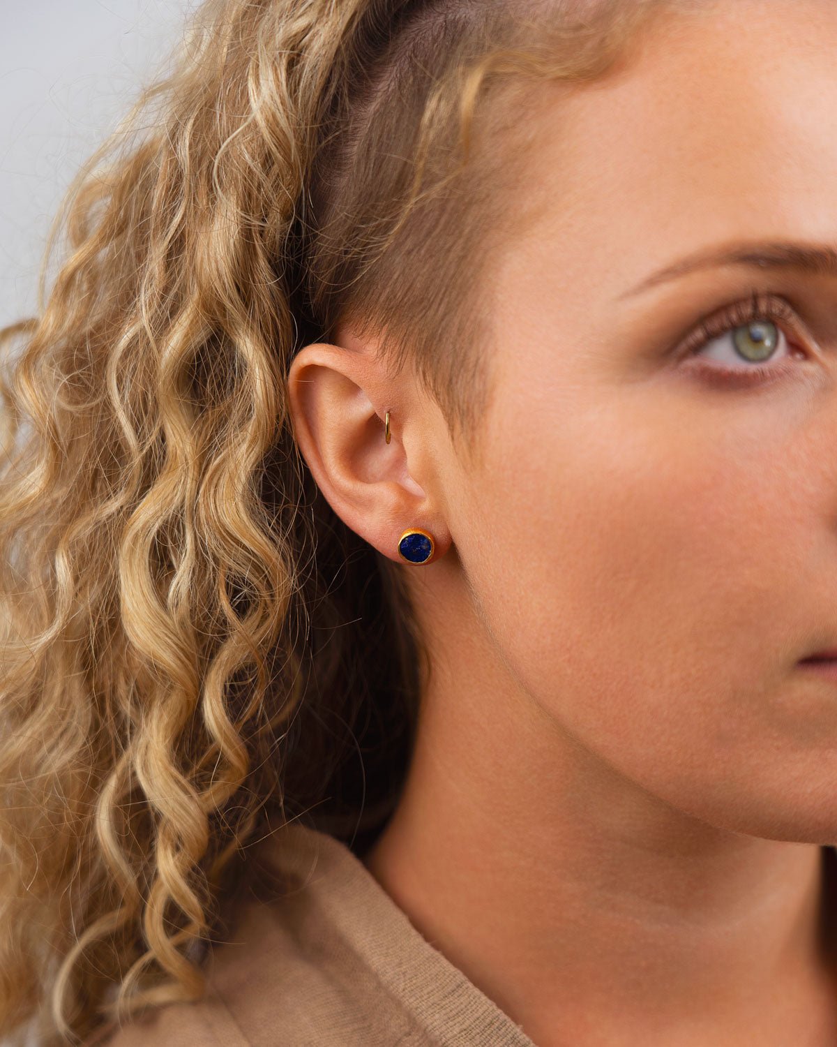 Lapis Lazuli Round Stud Earrings (8mm) Earrings Pruden and Smith