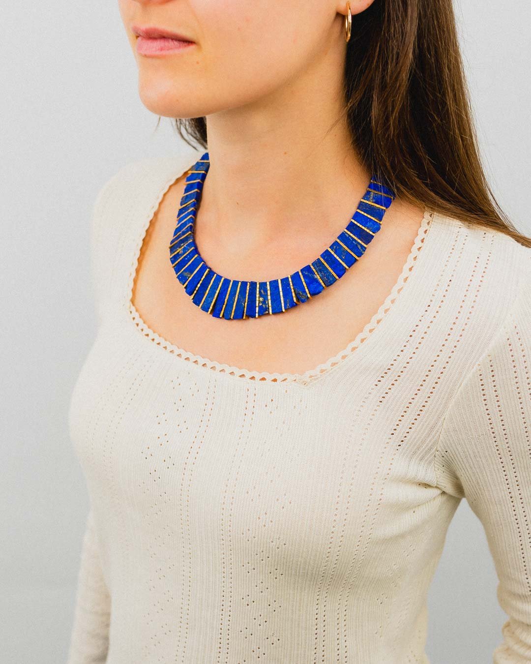 Lapis Lazuli Tab Necklace Necklace Pruden and Smith