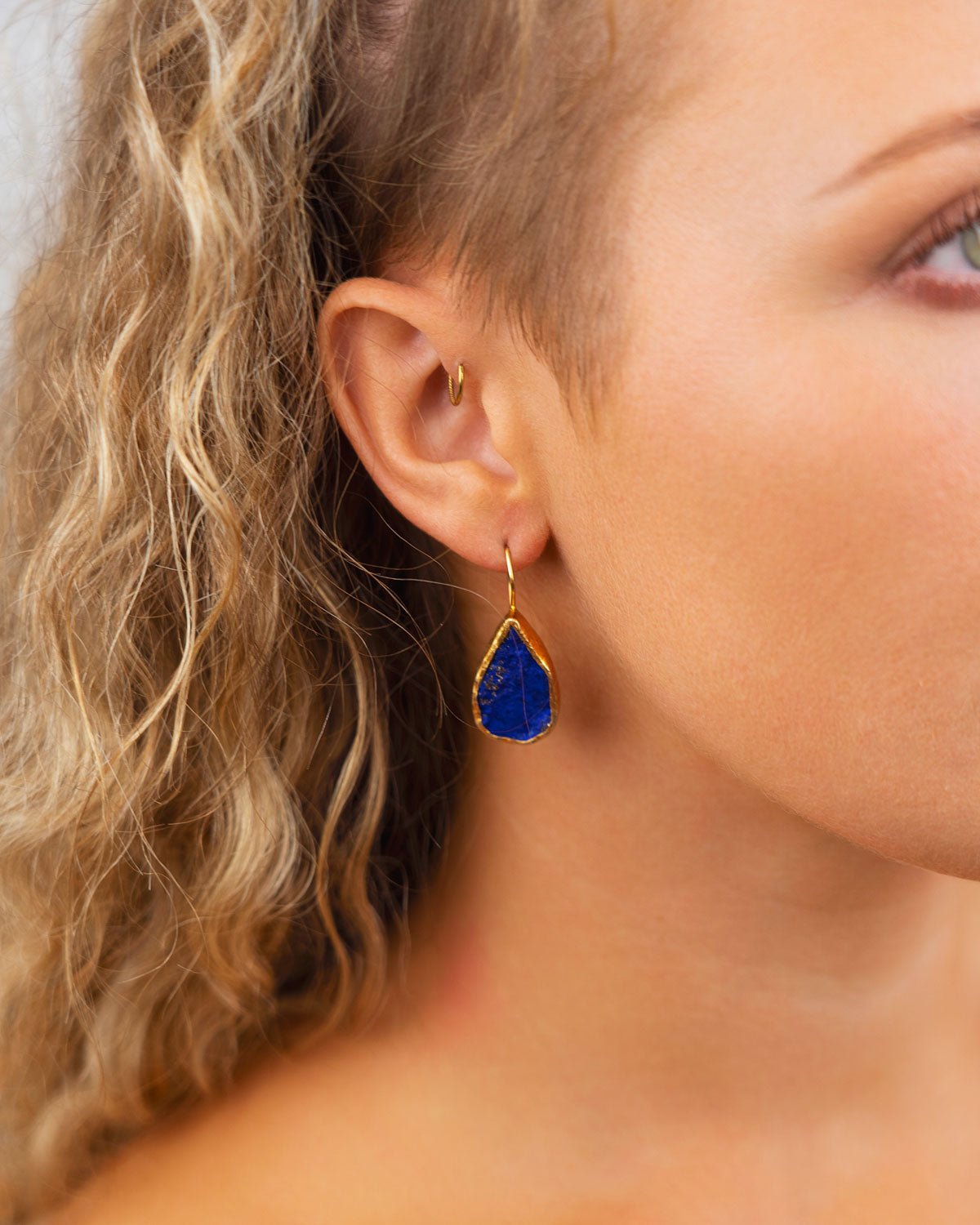 Lapis Lazuli Teardrop Earrings Earrings Pruden and Smith