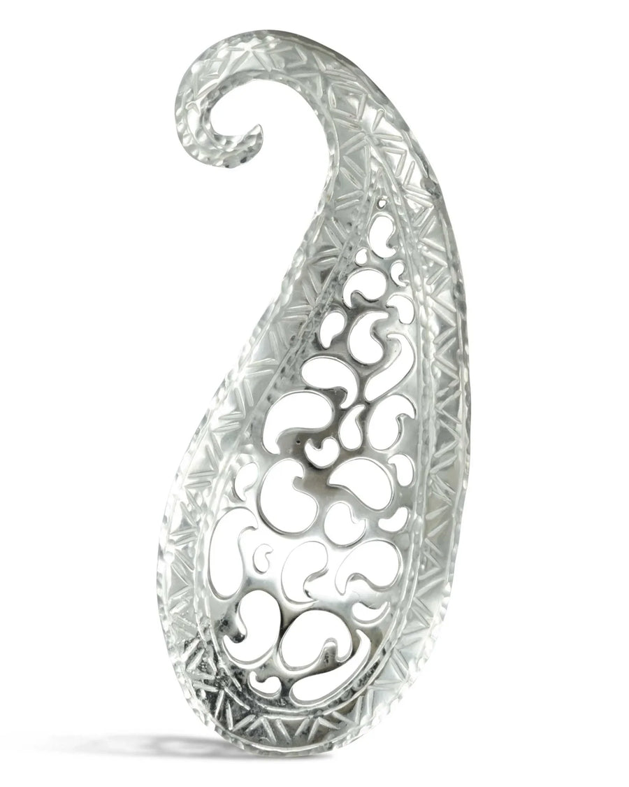 Large Paisley Brooch Silver Pruden and Smith