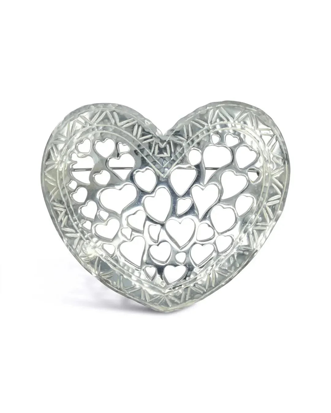 Large Silver Heart Brooch | Pruden and Smith