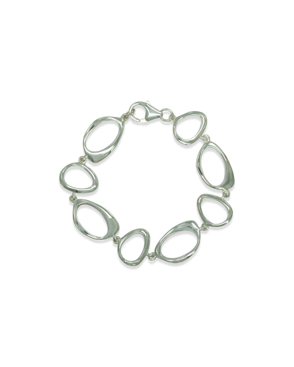 Loop Solid Silver Bracelet Bracelet Pruden and Smith