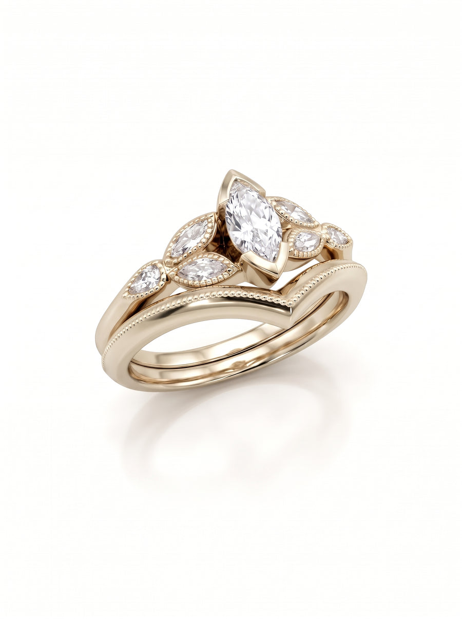 Marquise Cut Vintage Engagement Ring