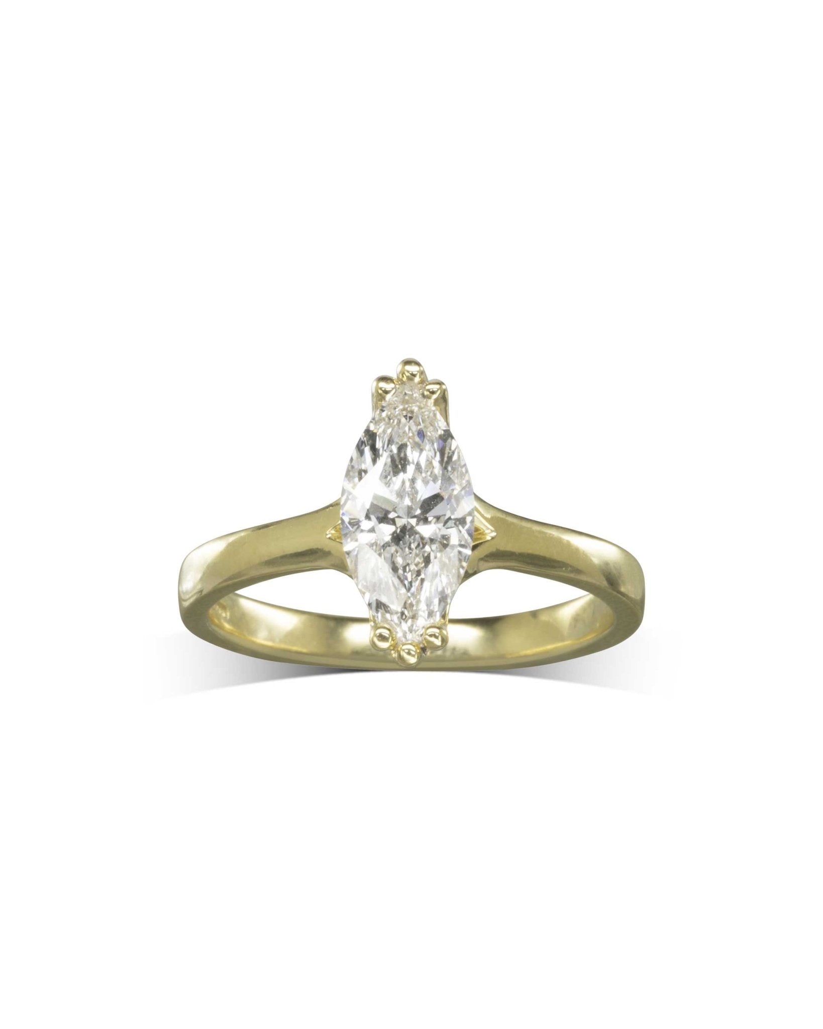 Marquise Diamond Engagement Ring Ring Pruden and Smith