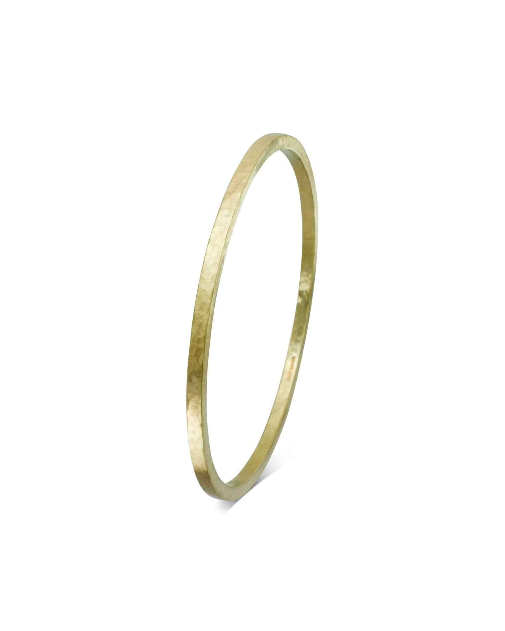 Matte Solid 9ct Gold Square Bangle Bangle Pruden and Smith