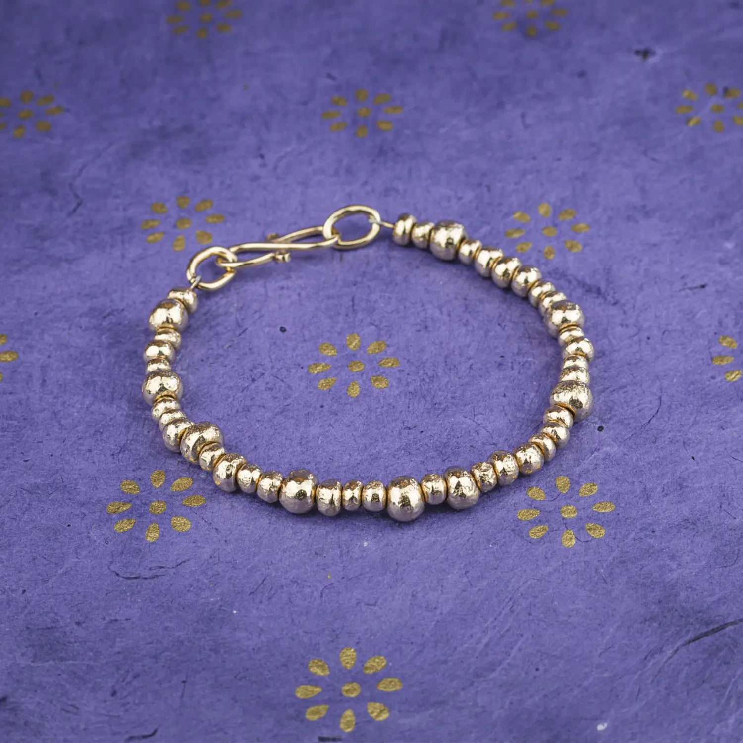 Gold nugget bracelet