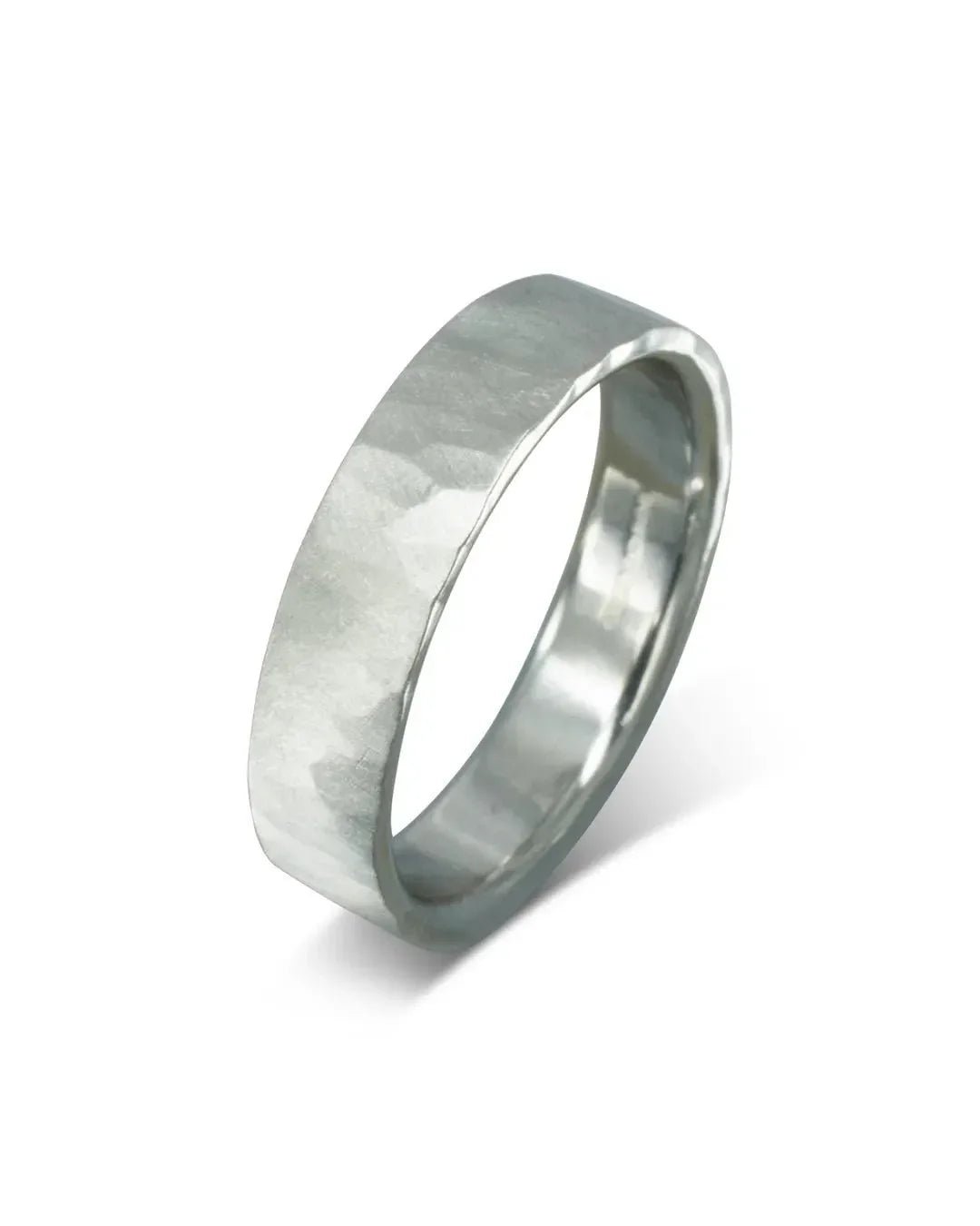 Men's Hammered Wedding Ring Ring Pruden and Smith