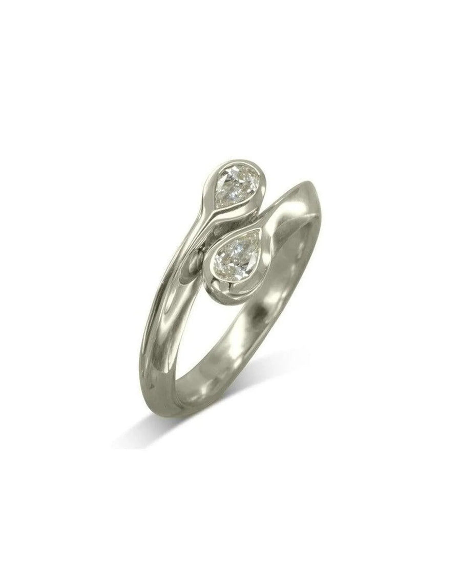 Moi et Toi 9ct Gold Diamond Ring Ring Pruden and Smith 9ct White Gold