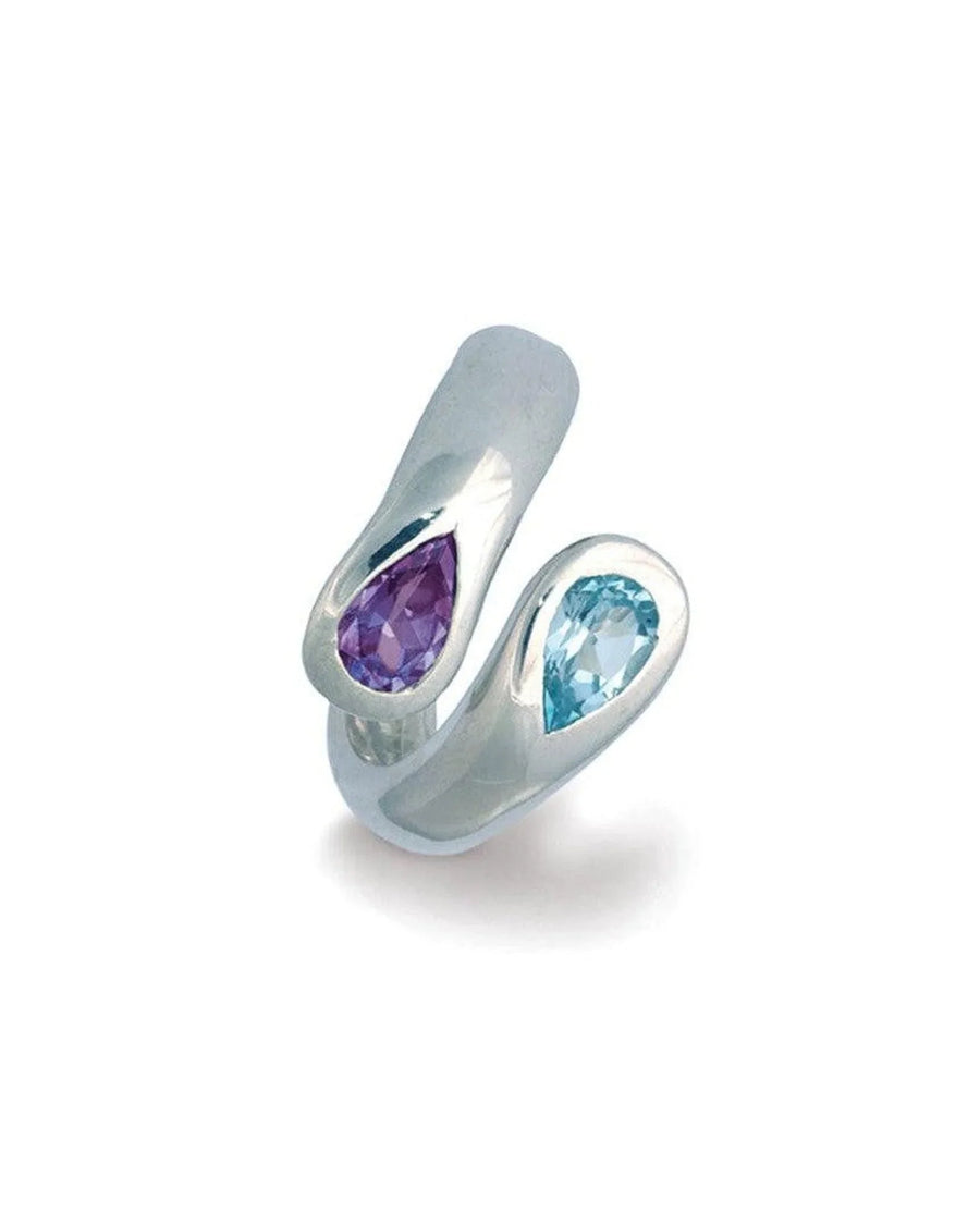 Moi et Toi Amethyst and Blue Topaz Ring Ring Pruden and Smith