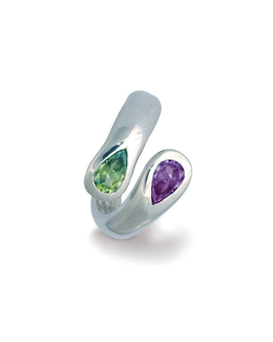 Moi et Toi Amethyst and Blue Topaz Ring Ring Pruden and Smith