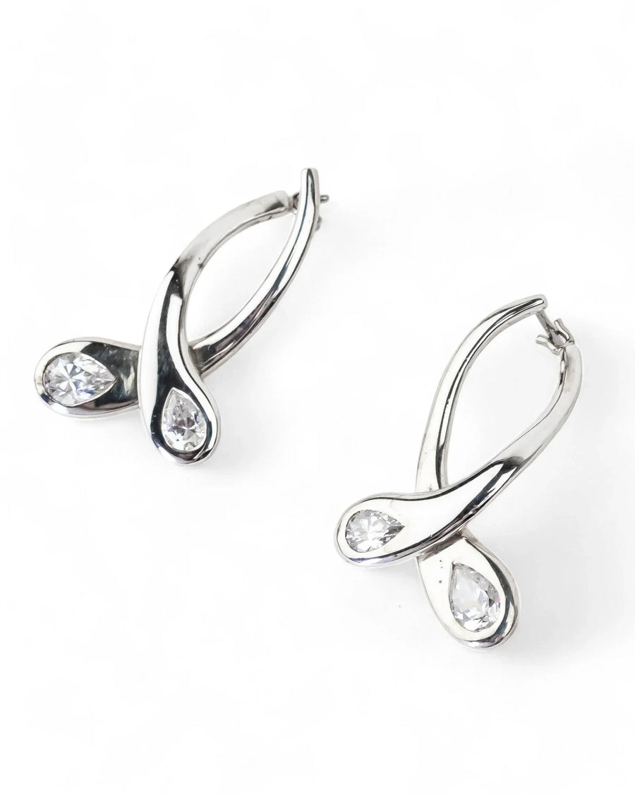 Moi et Toi Diamond Dangly Earrings Earrings Pruden and Smith