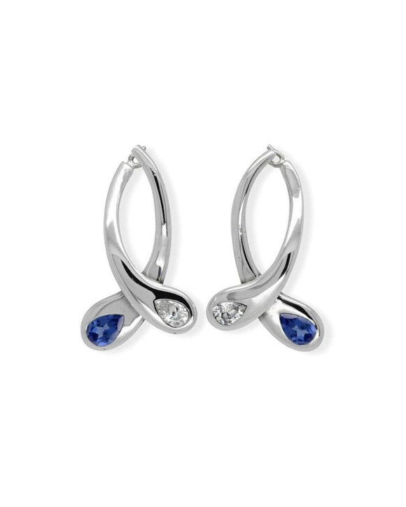 Moi Et Toi Sapphire and Diamond Drop Earrings Earrings Pruden and Smith