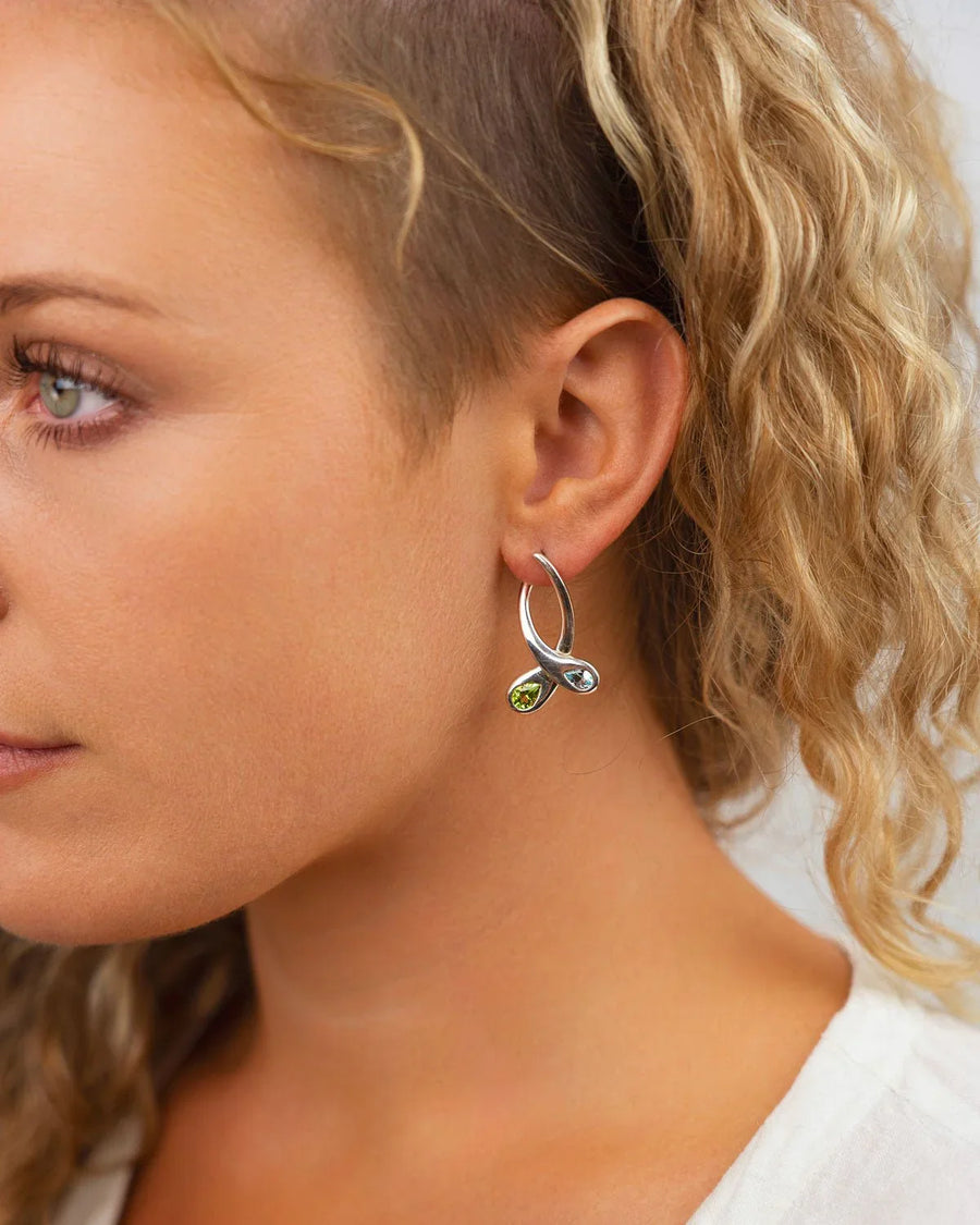 Moi et Toi Peridot and Topaz Drop Earrings Earrings Pruden and Smith