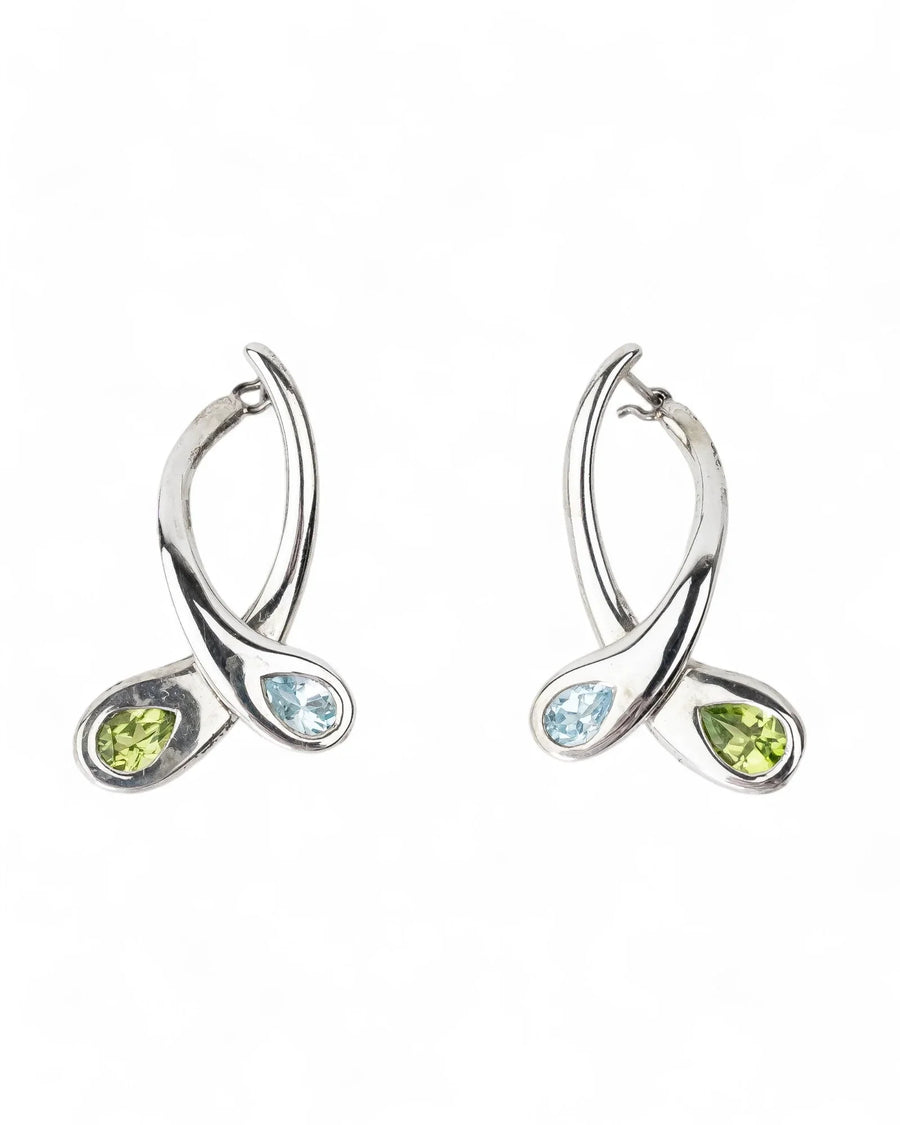 Moi et Toi Peridot and Topaz Drop Earrings Earrings Pruden and Smith