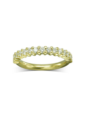 Claw Set Gold Diamond Half Eternity Ring Ring Pruden and Smith   