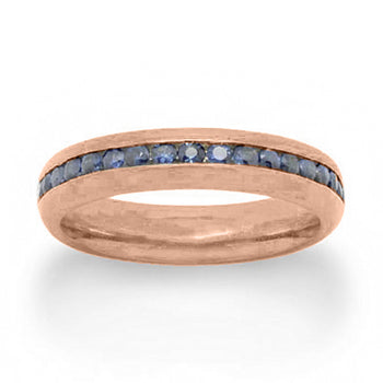 Gemstone Eternity Ring Ring Pruden and Smith 18ct Rose Gold Sapphire (Pink) 