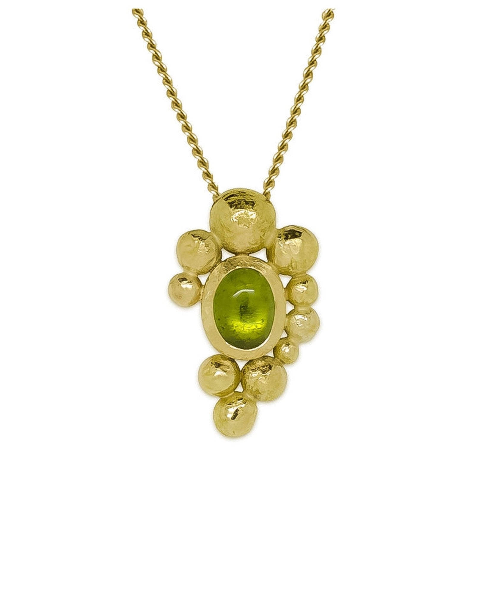 Nugget 9ct Gold Cabochon Stone Pendant Pendant Pruden and Smith