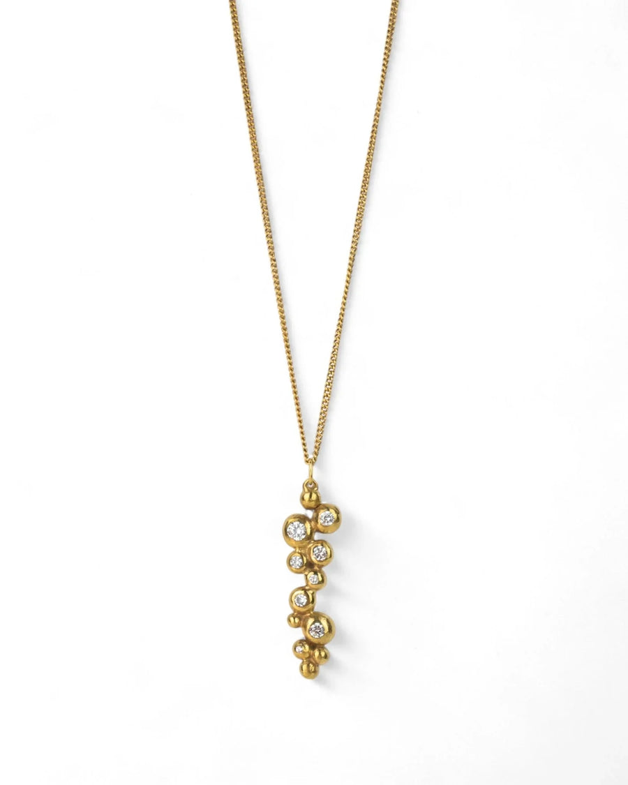 Nugget 9ct Yellow Gold and Diamond Pendant Pendant Pruden and Smith