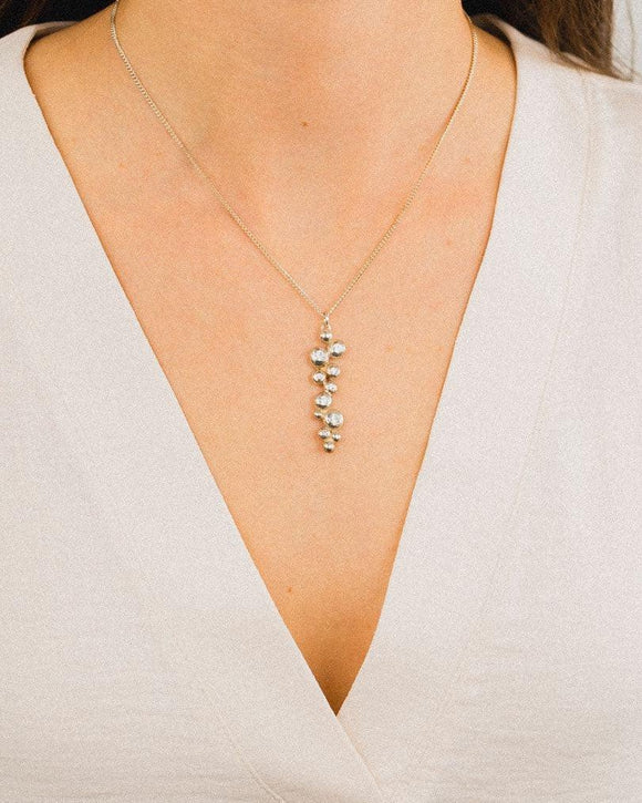 Nugget 9ct Yellow Gold and Diamond Pendant Pendant Pruden and Smith