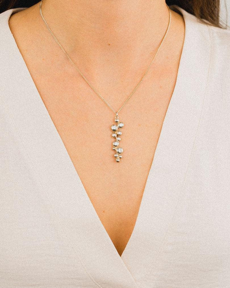 Nugget 9ct Yellow Gold and Diamond Pendant Pendant Pruden and Smith