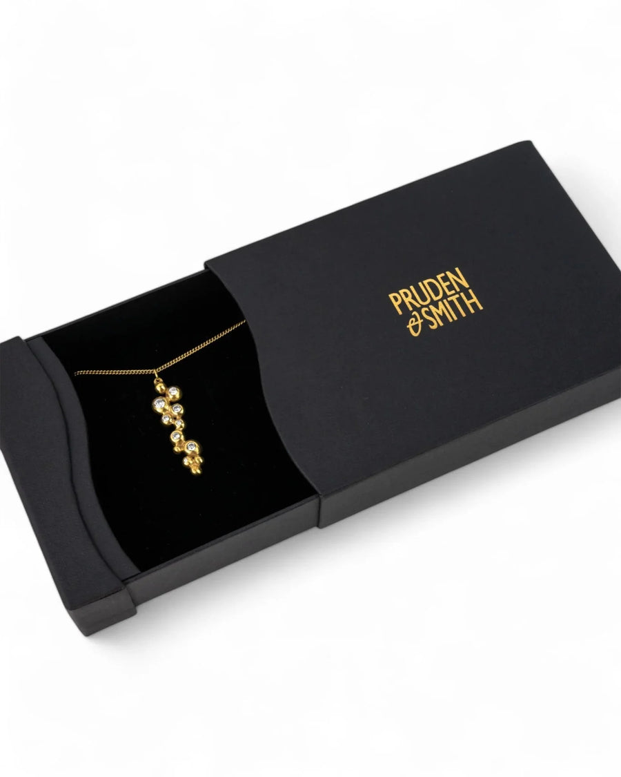 Nugget 9ct Yellow Gold and Diamond Pendant Pendant Pruden and Smith