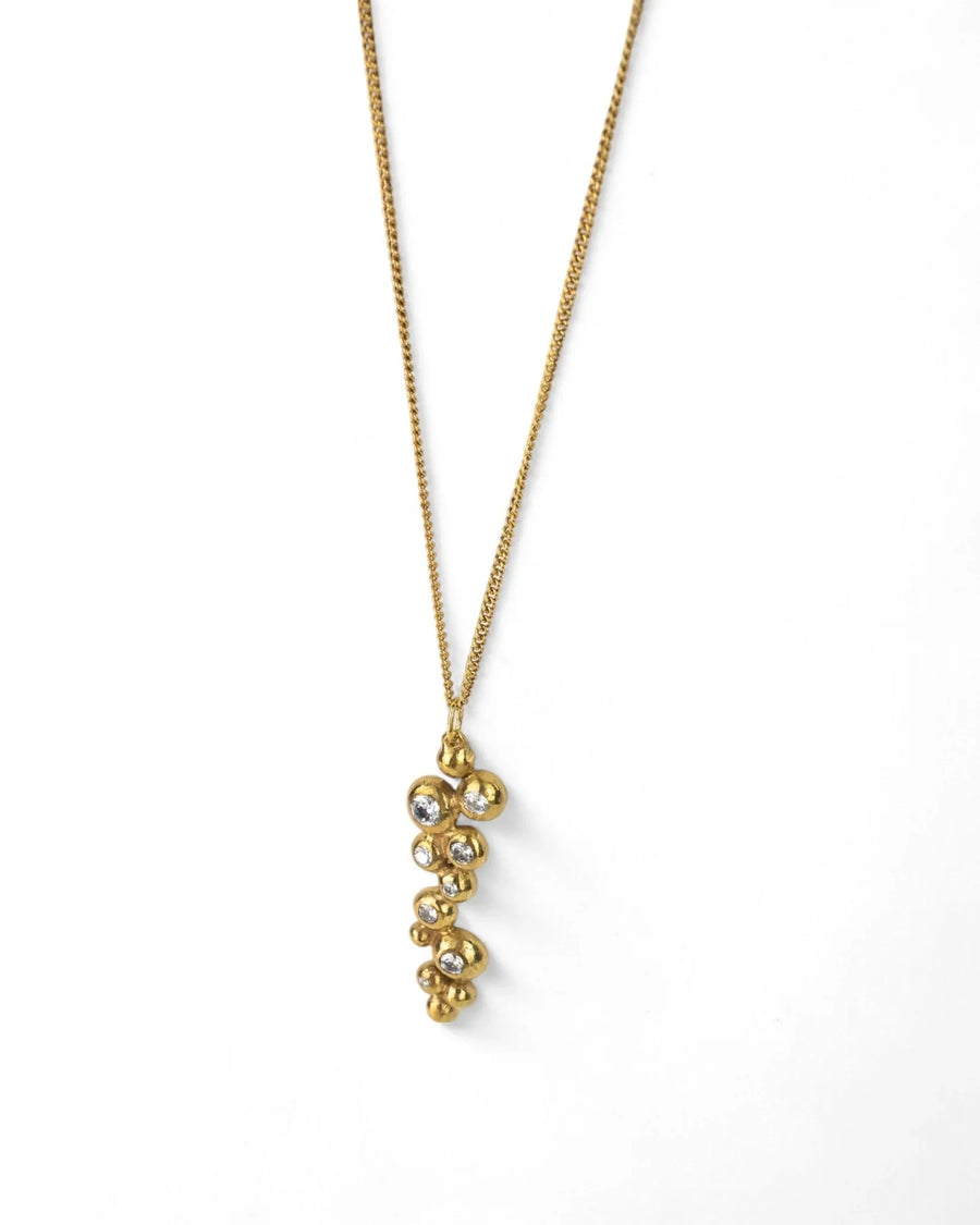 Nugget 9ct Yellow Gold and Diamond Pendant Pendant Pruden and Smith