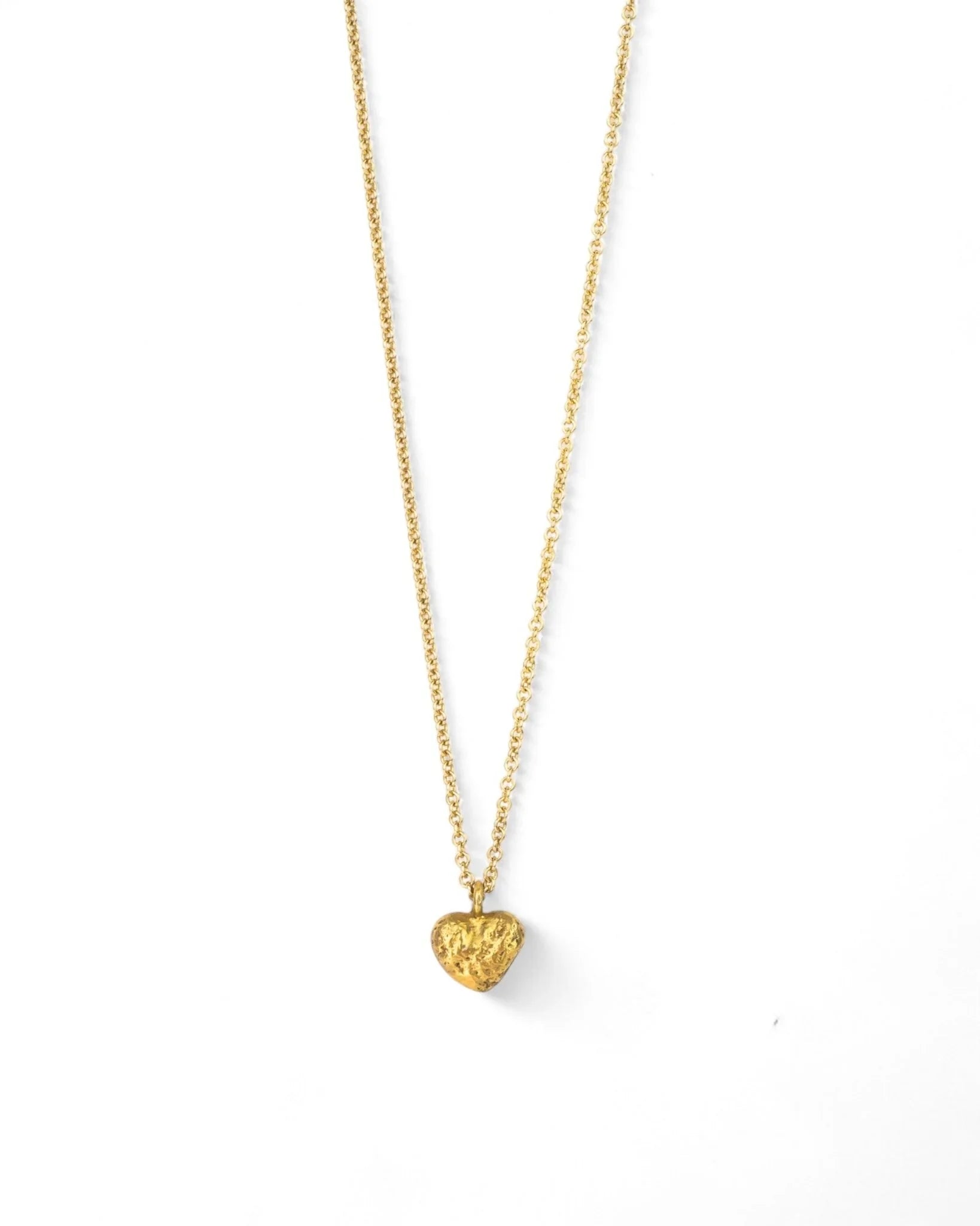 Nugget 9ct Yellow Gold Heart Pendant Pendant Pruden and Smith