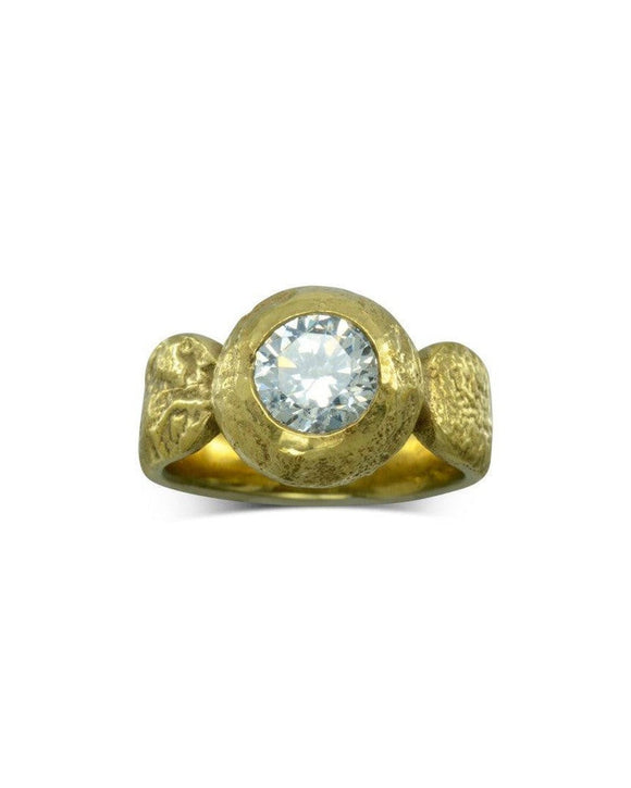 Nugget Diamond Gold Unusual Ring (1ct) Ring Pruden and Smith 18ct Yellow Gold