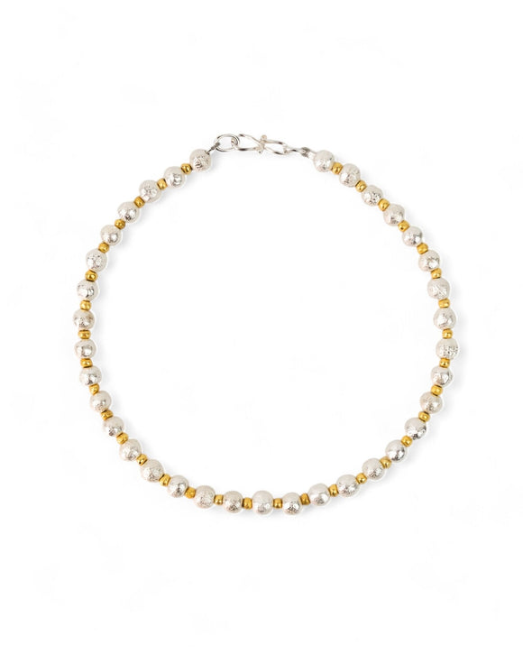 Nugget Gold and Silver Necklace (Large) Necklace Pruden and Smith