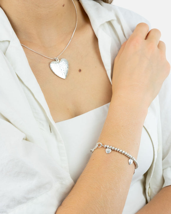 Nugget Heart Charm Bracelet Bracelet Pruden and Smith