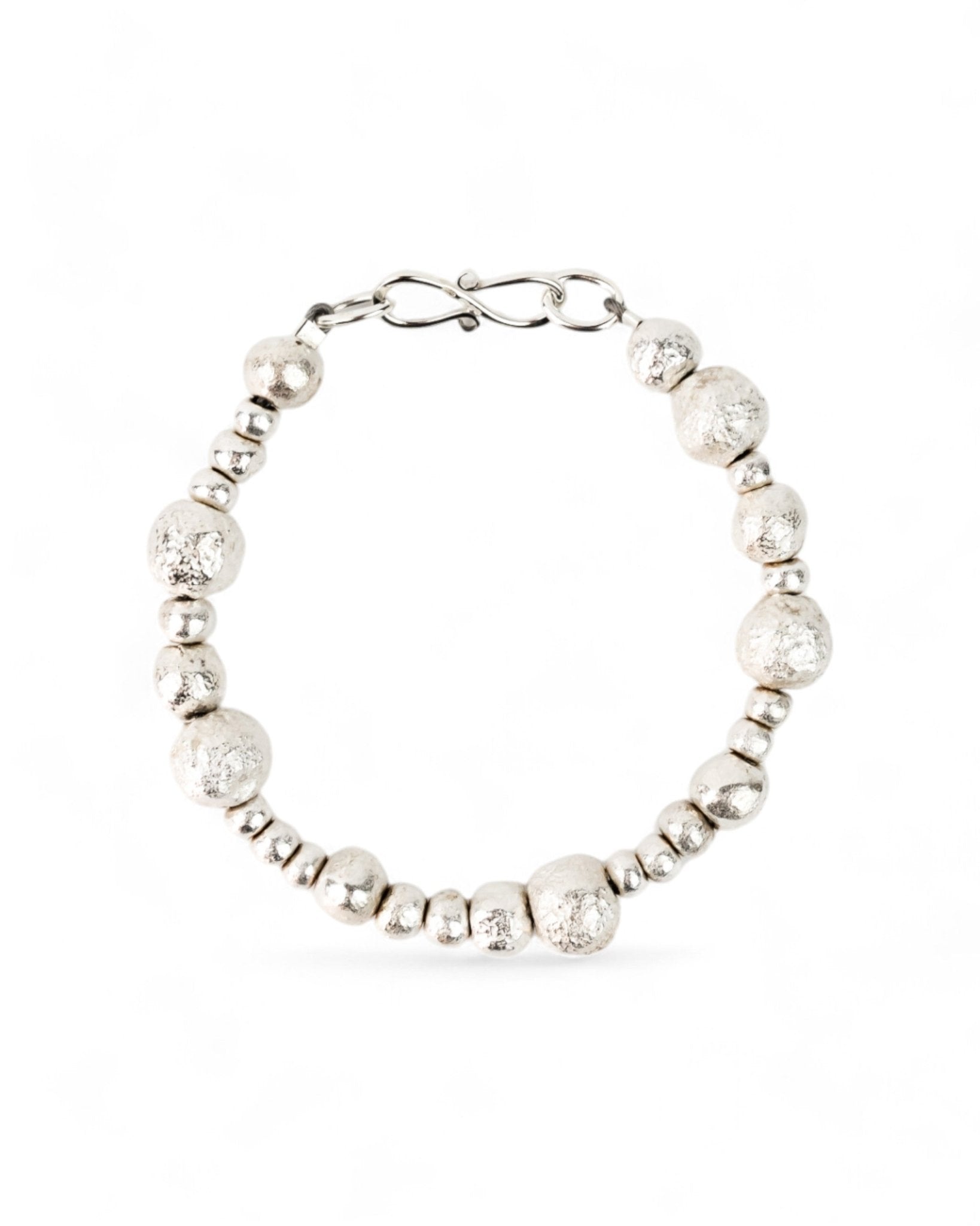 Nugget Random Silver Bracelet Bracelet Pruden and Smith 4-10mm Nuggets