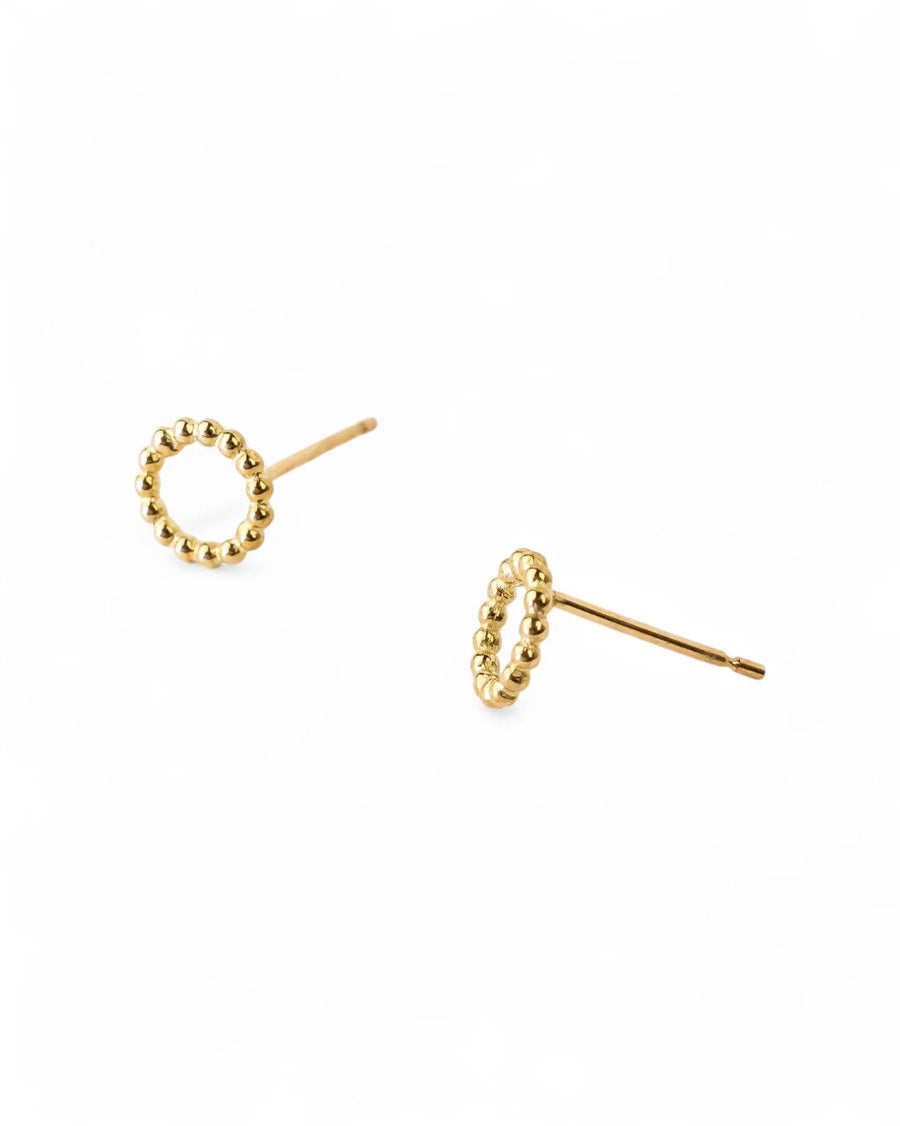 Nugget Ring Yellow Gold Stud Earrings Earrings Pruden and Smith