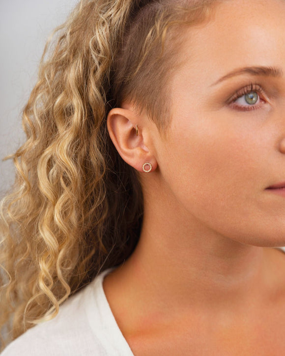 Nugget Ring Yellow Gold Stud Earrings Earrings Pruden and Smith