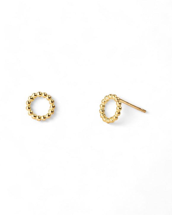 Nugget Ring Yellow Gold Stud Earrings Earrings Pruden and Smith