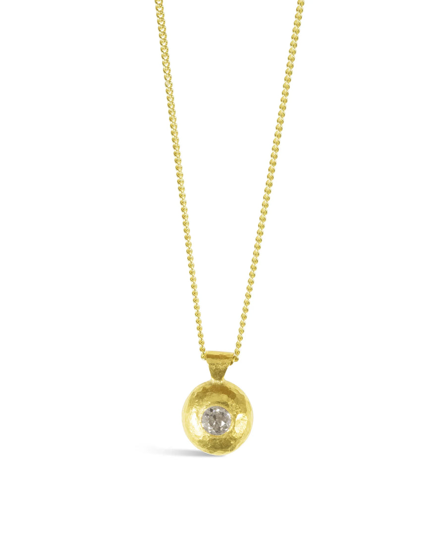 Nugget Round Diamond Pendant Pruden and Smith