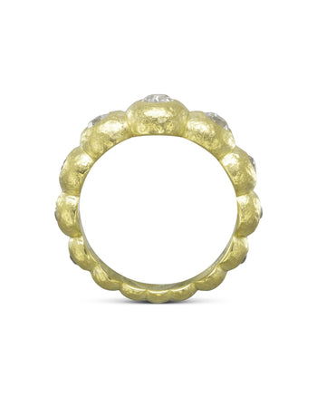 Nugget Yellow Gold Diamond Eternity Ring - Tapering Ring Pruden and Smith   